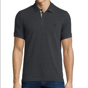 Burberry Dark Charcoal Polo in Excellent Condition